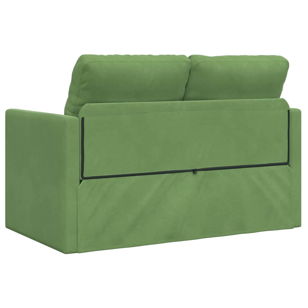 Floor Sofa Bed with Cushion Light green 122 x 70 x 60 cm Velvet